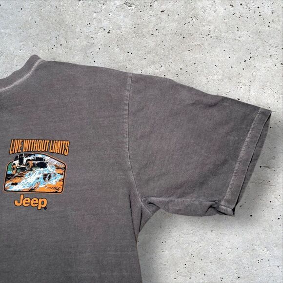 Crazy Shirts Jeep Live Without Limits Gray Graphic T‑Shirt Men’s Large Large - Picture 3 of 12